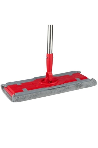 DİRT DEVIL Flat mop with microfiber cloth, Dirt Devil, universal, adjustable handle, red/gray
