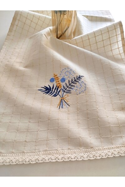 denizli hatırası سجادة ممر من قماش بولدان مونيكا أصلي طبيعي مطرز مقاس 47×110 سم