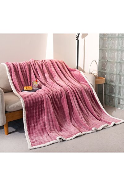 CHIRASO Cocolino Blanket 200x230cm, Soft and Fluffy, Furry Edge, Double Bed