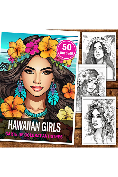 Legendary Gifts Painting book, 50 illustrations, Hawaiian Girls