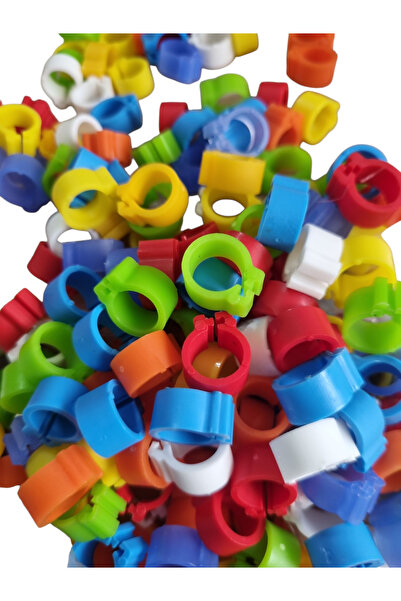 Cosar GÜVERCİN AYAK KLİPSİ 250 ADET ÇITÇIT KLİPS HALKA BONCUK KARIŞIK RENK