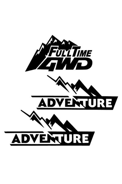 Oracal Set 3 autocolante Adventure 4WD, negru