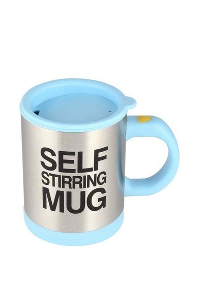 Generic Self Stirring Auto Mixing Tea Coffee Mug Blue 400ml