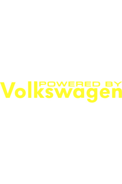 Oracal Car sticker "Powered by volkswagen", 20cm, yellow