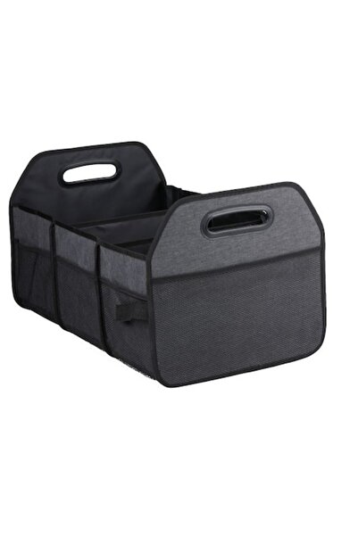 DUNLOP folding trunk organizer with handles, durable, spacious, black/gray