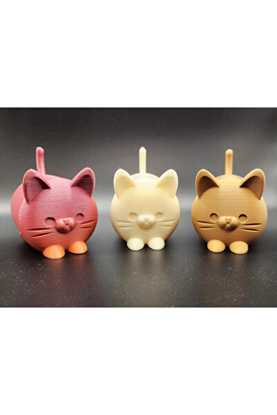 HasFar Tech 3-Piece Paint-Yourself Cat Figure |   Unpainted Hobby & Decor Product