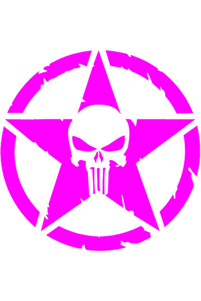 Oracal Autocolant auto „Traseu craniu off-road”, 15x15 cm, roz