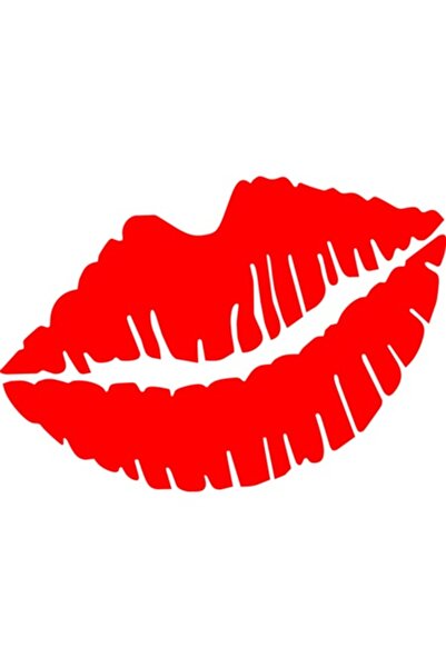 Oracal Sticker auto ''Kiss'', 20x13 cm, rosu