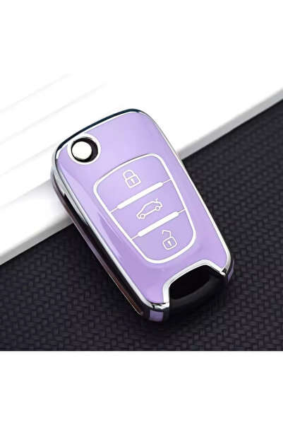 emii auto spare parts Carcasă compatibilă cu cheia Hyundai Kia Old Case, Lila...