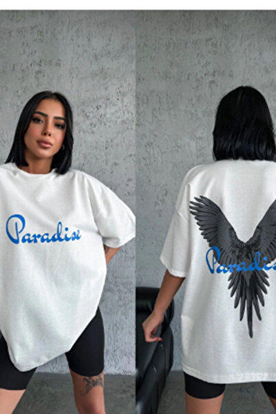 ESSFASIHON Μπλούζα Unisex oversized με τύπωμα