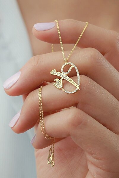 Genel Markalar 925 Ayar Gümüş Elif Vav Kolye