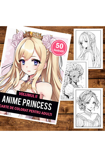 Legendary Gifts Carte de pictură, 50 de ilustrații, Prințese Anime - Volumul II