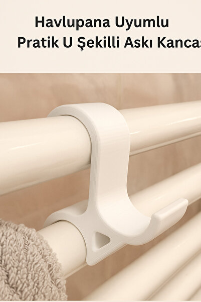 Hızarcıoğlu 3D Baskı Beyaz Havlupan Askı Kancası – Modern ve Dayanıklı Tasarım