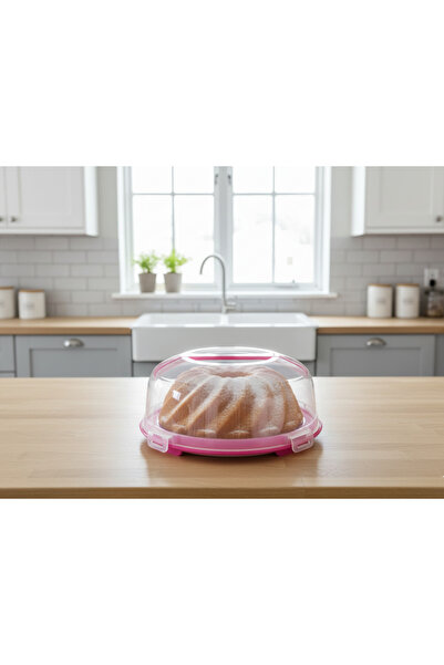 Berina home Kilitli Kapaklı Kek ve Pasta Fanusu 34 cm En Büyük Boy – 7 Litre ...