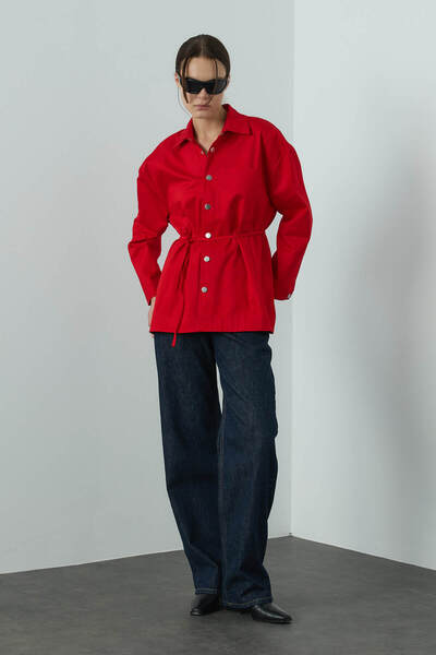 SENA GÜVEN Mono Gömlek Kırmızı