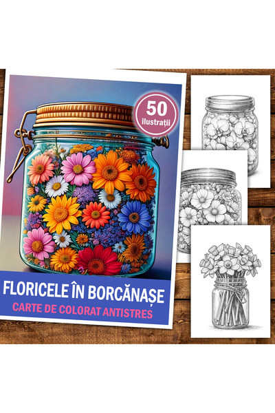 Legendary Gifts Carte de pictură, 50 de ilustrații Flori în borcane