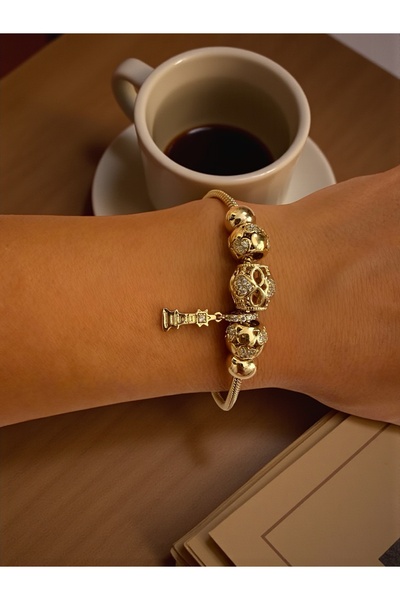 Bo Takı ve Aksesuar Özel seri çoklu charm bileklik (19 cm)