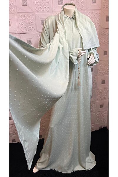 STAYILK DRESSES شرشف صلاة مشجر مع طرحة متصلة واسع ومريح