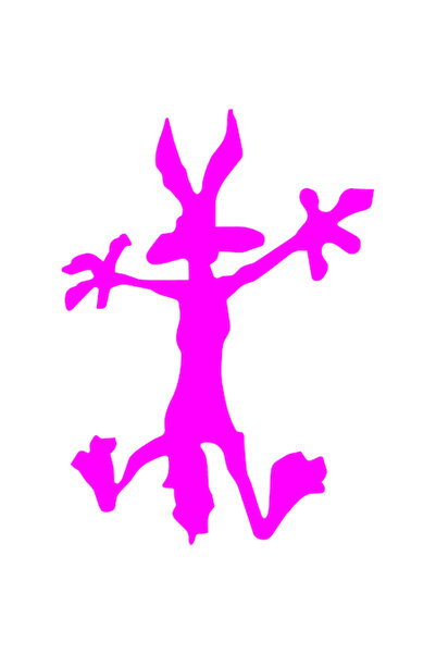 Oracal Sticker auto "Coyote silueta strivita'', 15x11cm, roz