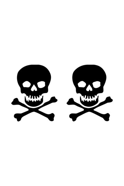 Oracal Set 2 Autocolante auto „Brother skull”, 20x20 cm, Negru
