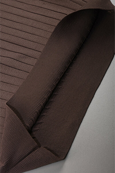 DeepSEA Men's Brown Slim Fit Polo Neck Knitwear Sweater - Soft Texture, Flexible and Stylish Look 2605305