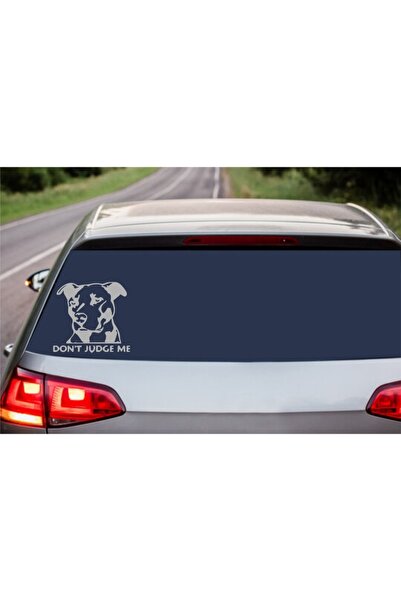 Oracal Decorative car sticker "Don't judge me", 18cm, grey