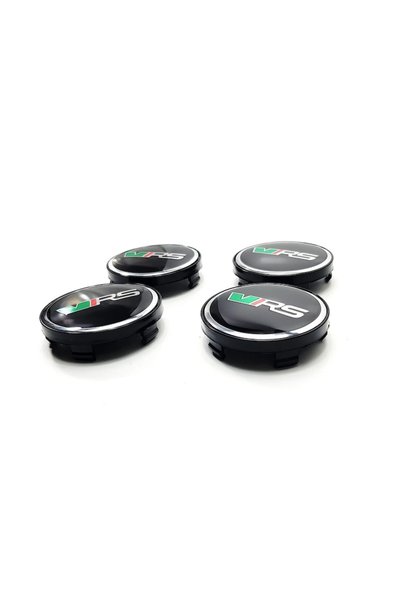 LinePartsBim Set 4 Capace Jante Aliaj 56mm, Embleme Compatibile Skoda Model RS VRS