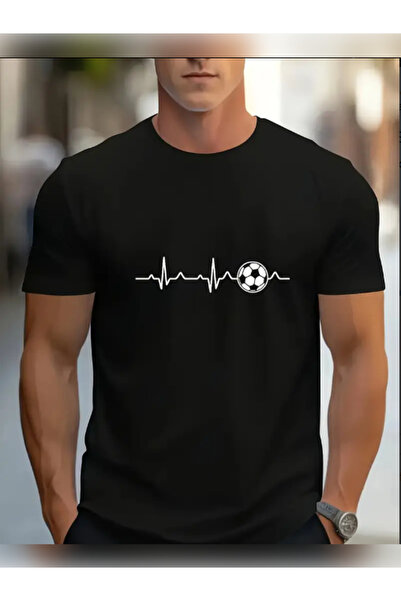 TİMİSİVA Unisex Oversized C.Top Printed Cotton Crew Neck Short Sleeve Black T...