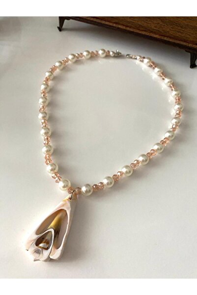 canan dizayn Bohemian Pearl Mussell Necklace