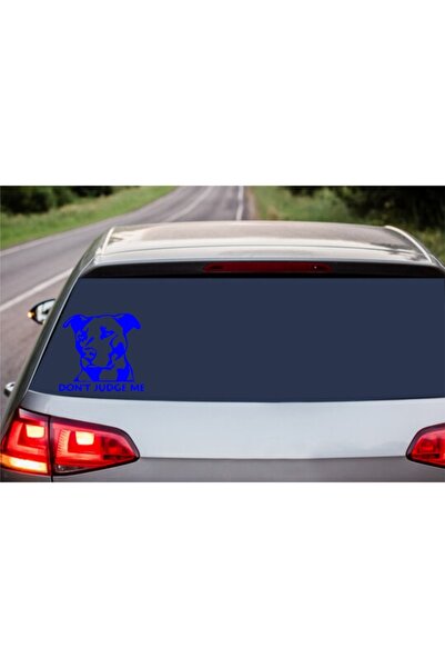 Oracal Decorative car sticker "Don't judge me", 18cm, blue