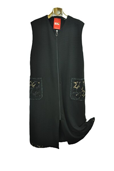 elma abone Plus Size Ottoban Zippered Vest
