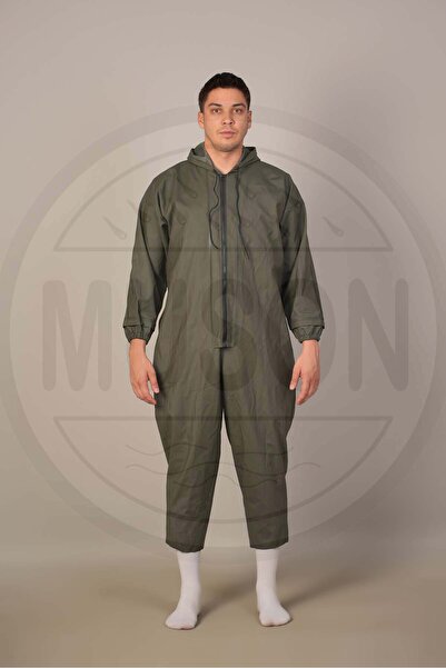 Muson Fermuarlı Su Geçirmez Boy Tulum Yağmurluk Kolay Giyilen Rüzgar ve Yağmur Koruma Dayanıklı