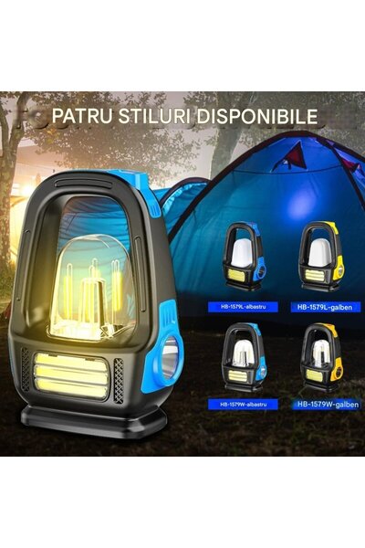 Issa Lampă solară LED 20 x 12 cm - Multifuncțională cu 3 moduri de iluminare,...