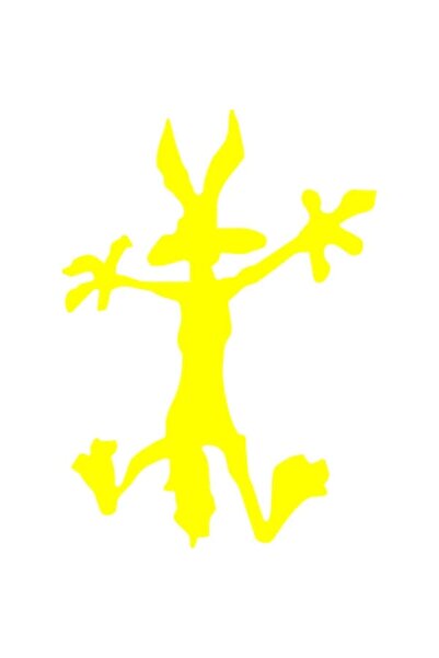 Oracal Sticker auto "Coyote silueta strivita'', 15x11cm, galben