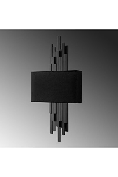 MOİRA Axis Bidirectional Lampshade Headed Sconce Black, Rustic Decorative Metal Single Wall Lamp Axis-15104