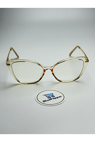 BluePepper Lunera Nude Cateye Model Blue Light Filtering Screen Glasses 55 Ek...