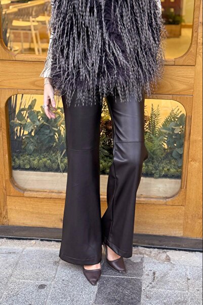 SEÇİL Deri Pantolon 10002521010042 Kahve