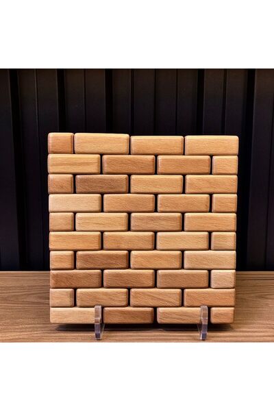 BRE HOME Doğal Bambu Örgü Nihale – Tencere & Çaydanlık Altı Isıya Dayanıklı Mutfak Altlık 22x22