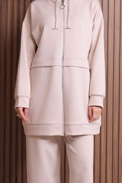 Balenbi Women's Chain Corded Hooded Imported Scuba Hijab Suit 1121