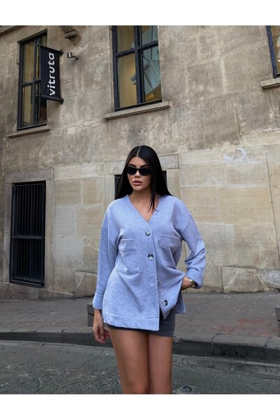 NEW STATION Cardigan REMODA din bumbac cu trei fire