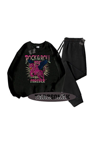 Tarzsokak Μαύρο Biskilet RockRoll Λεπτομερές διπλό ΣΕΤ