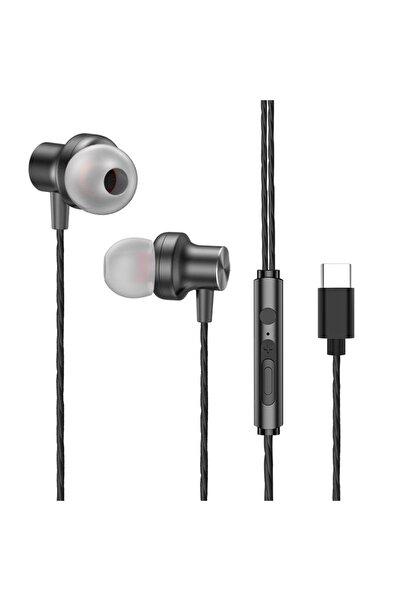 Novatis Tak Çalıştır Type-C 15-16-17Serisi Tüm Telefon Modelleri Uyumlu Mikrofonlu Kulakiçi Kablolu Kulaklık