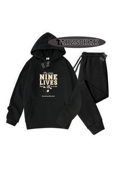 Tarzsokak Μαύρο με κουκούλα, λεπτομερές διπλό σετ.