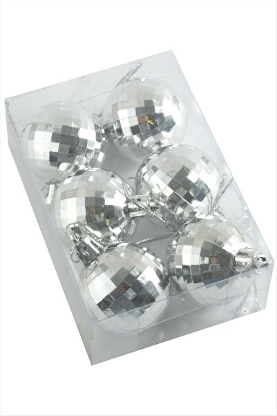 AKSESUARIM 6 Pieces Medium Cici Ball Christmas Tree Ornament