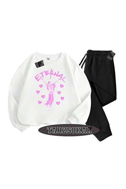 Tarzsokak Λευκό Μπισκιλέτ Έτερναλ Λεπτομερές Διπλό ΣΕΤ