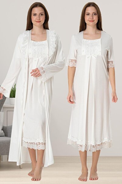 by İGP Set cămașă de noapte de maternitate pentru gravide cu halat