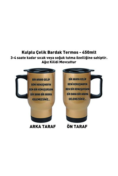 DKDZ SHOP Steel Cup Thermos with Handle - 450Mlt - Sozler02