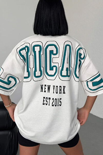 ESSFASIHON Unisex Print Detail Oversized Blouse