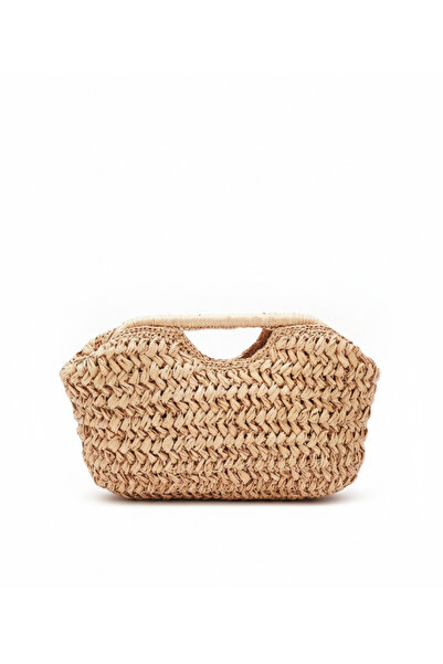 Nafta Lüks Görünümlü El Örgüsü Hasır Çanta | Doğal Rattan Plaj ve Günlük Kullanım | Bohem Aksesuar
