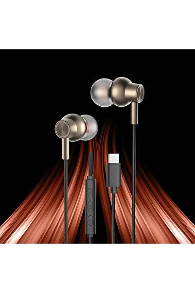 Novatis Tak Çalıştır Type-C 15-16-17Serisi Tüm Telefon Modelleri Uyumlu Mikrofonlu Kulakiçi Kablolu Kulaklık